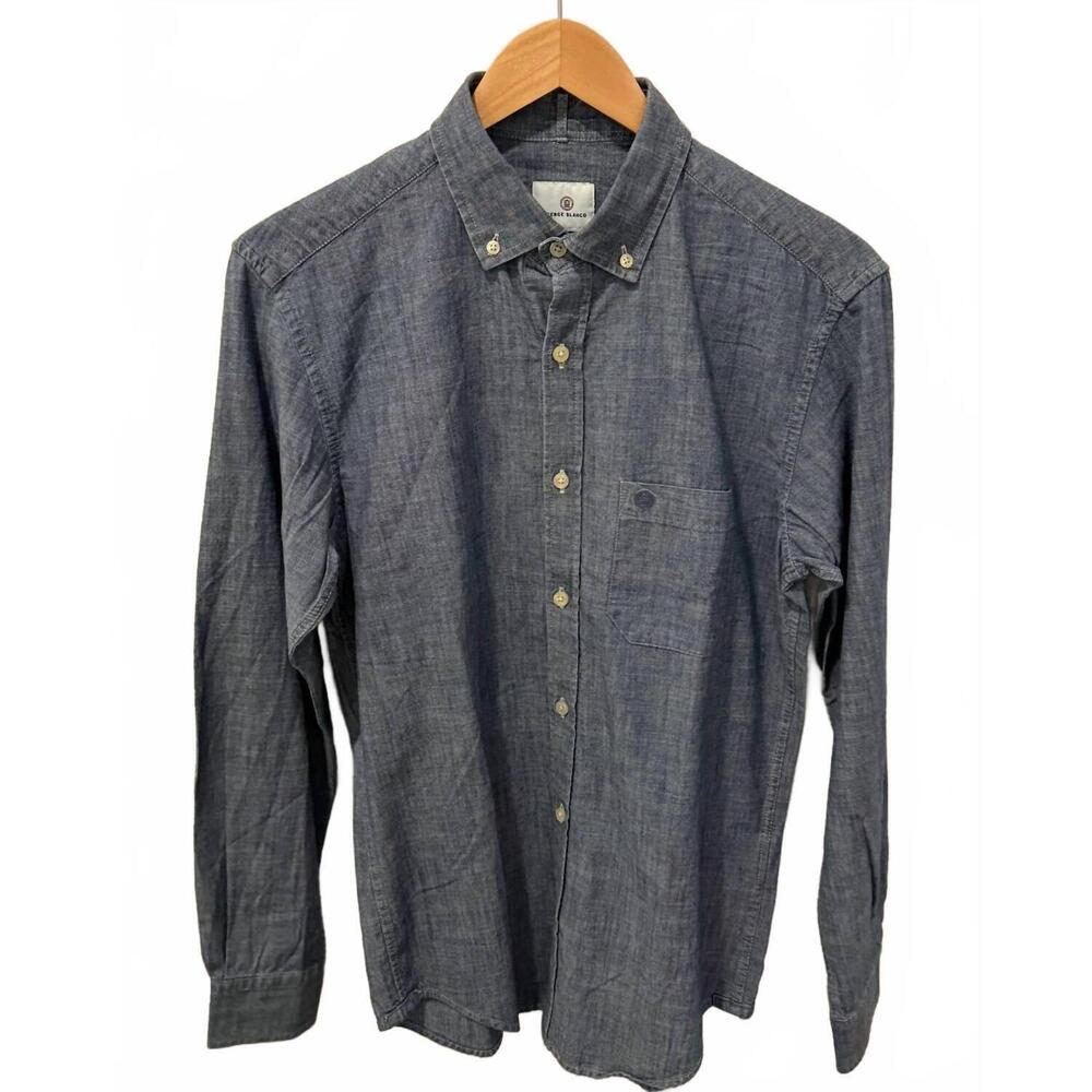 NEW SERGE BLANCO men's button-down shirt in grey